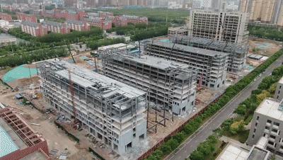 山西建投建工集團工科大學(xué)生公寓組團2項目鋼結(jié)構(gòu)主體完工