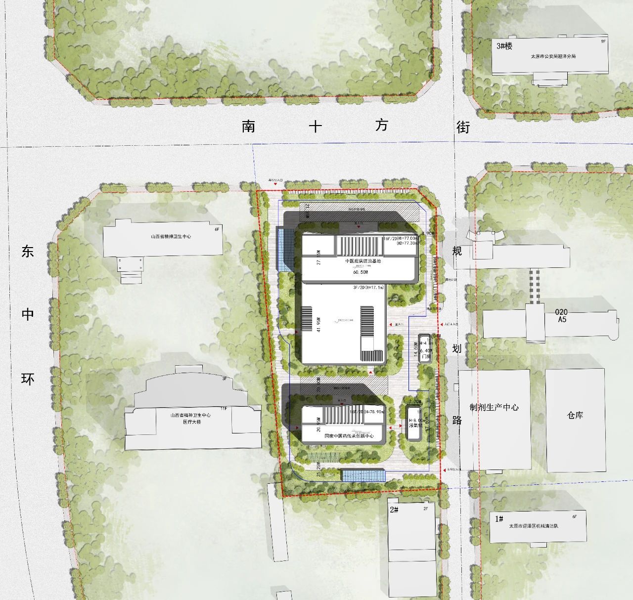 山西建投建筑設(shè)計(jì)研究院山西省中醫(yī)院東山院區(qū)項(xiàng)目：垂直轉(zhuǎn)換破狹局 墨韻榫卯筑杏林