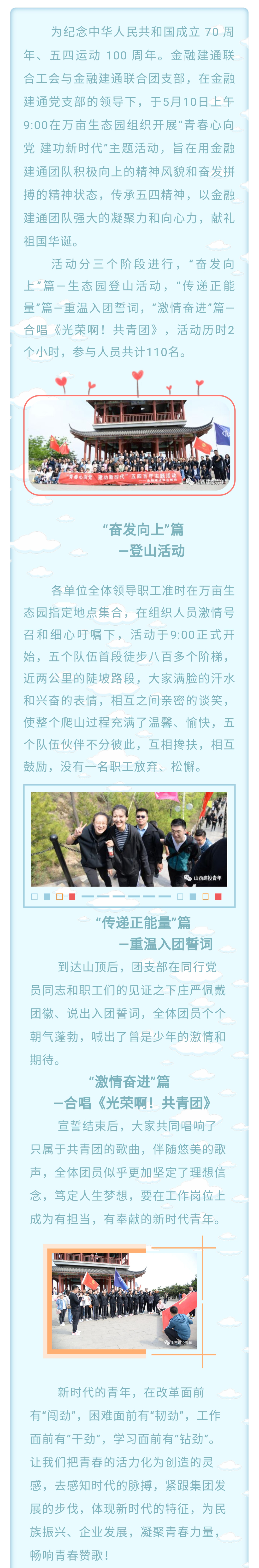 山西建投機關(guān)團委金融建通聯(lián)合團支部 開展“青春心向黨 建功新時代”主題活動