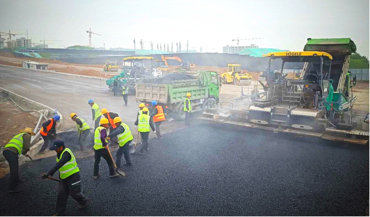 山西建投承建的廣安街東段（錦東大道-吉利路）項(xiàng)目進(jìn)入最后沖刺階段