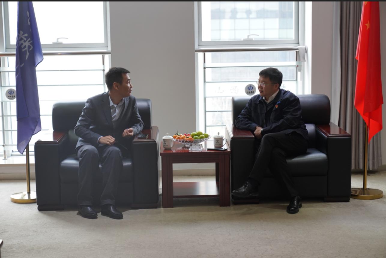 大唐網(wǎng)絡副總經(jīng)理高金龍到訪山西建投安裝集團洽談合作