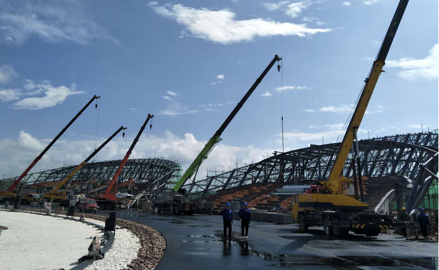 美麗“蓮花”嬌艷綻放！山西建投建工集團55天筑造晉中蕭河蓮花灣劇場