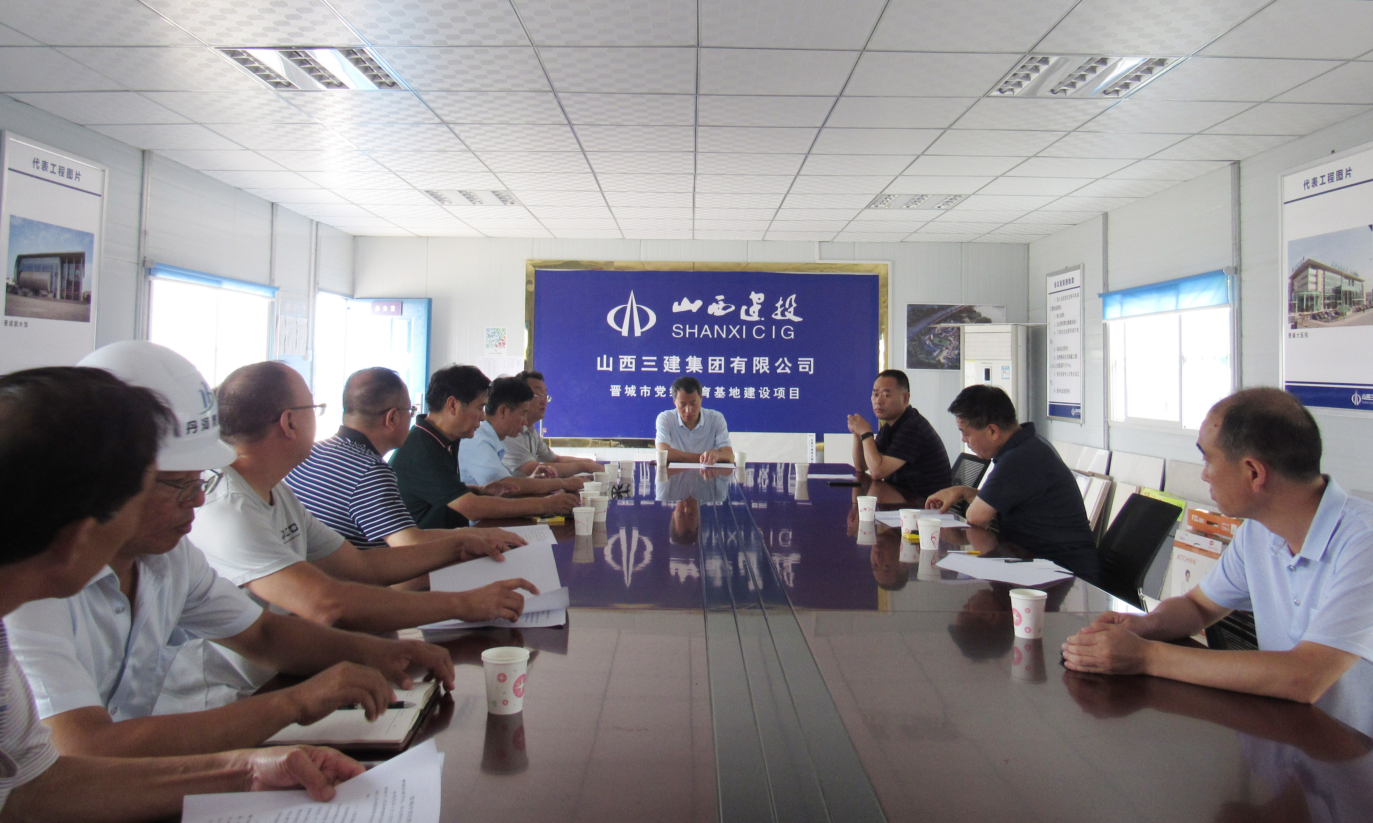 晉城市紀委書記調研山西建投三建集團承建的晉城黨紀教育基地建設項目